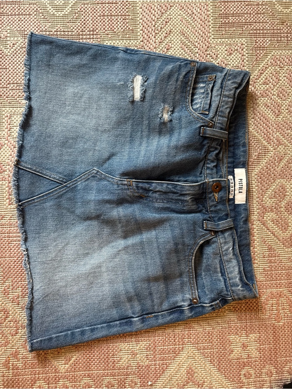 pistola denim mini skirt